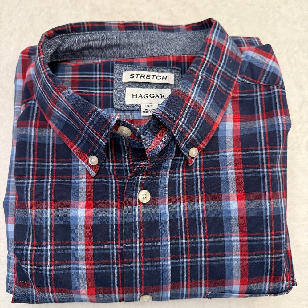 Haggar Stretch XLT Men's Button Down Shirt